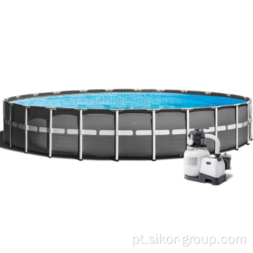 Sikor New Design Piscina Piscina Retangular Metal Pool Popular Família Quintal acima da estrutura do solo Piscina de moldura